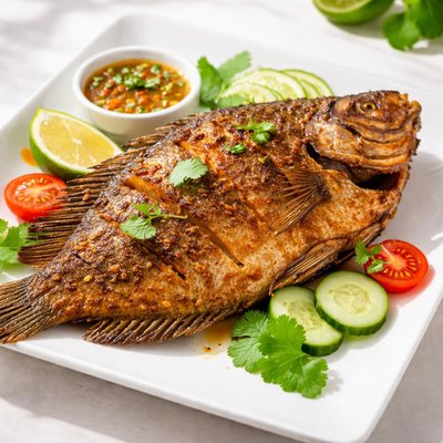 Fried tilipia fish