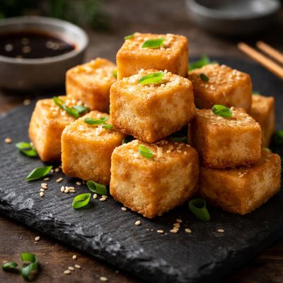 Fried tofu cube
