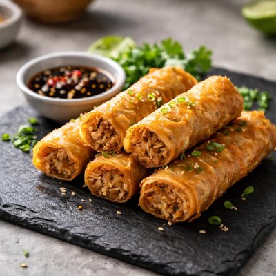 Fried tofu skin rolls