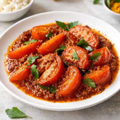 Fried tomato curry