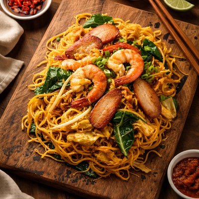 Fried tuaran mee