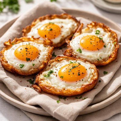 Fried whole eggs