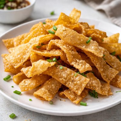 Fried wonton strips