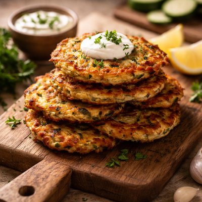 Fried zucchini fritter
