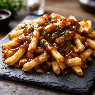 Fries with gravy