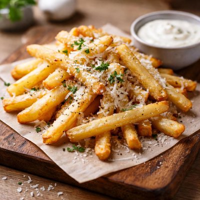 Fries with parmesan cheese