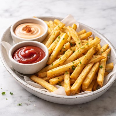 Fries with sauce