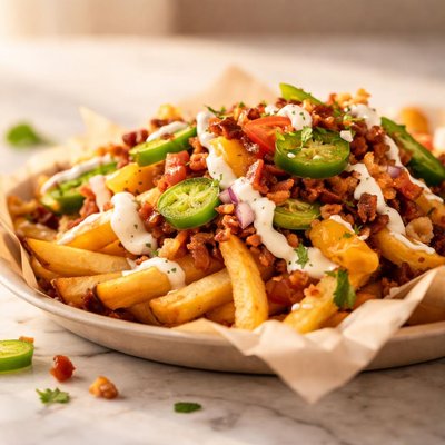 Fries with toppings