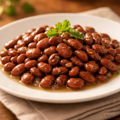 Frijol rojo de seda hervido don frijol