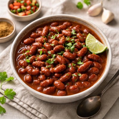 Frijoles rojos de seda cocidos