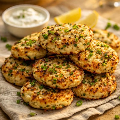Frittelle con farina di riso e cipollina al forno