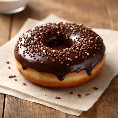 Frosted chocolate donut