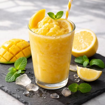 Frosted mango lemonade