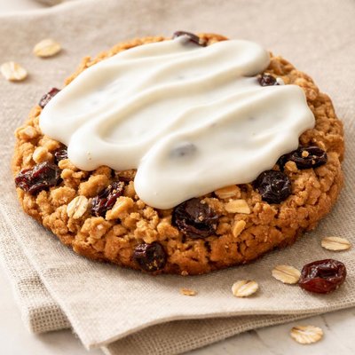 Frosted oatmeal raison cookie