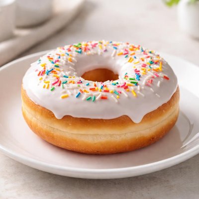 Frosted raised donut