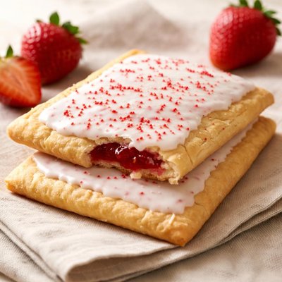 Frosted strawberry parttart