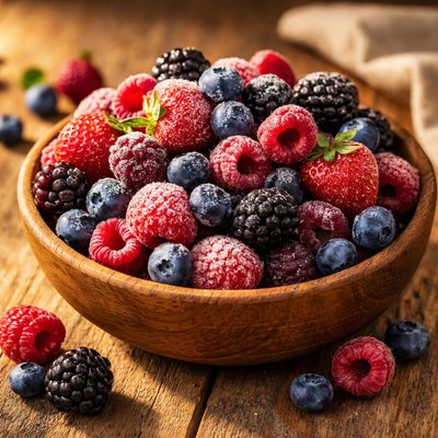 Frozen berries mixed