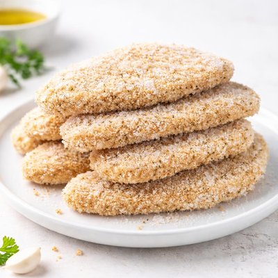 Frozen breaded chicken cutlets