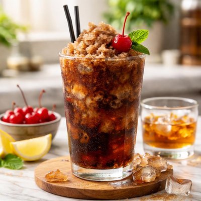 Frozen coke bourbon
