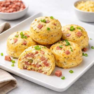 Frozen egg bites with ham