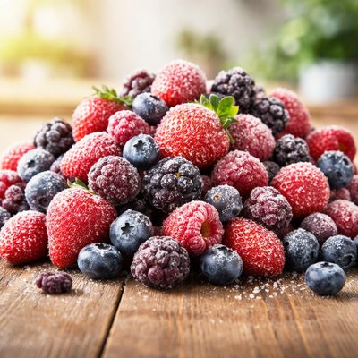 Frozen forest berries
