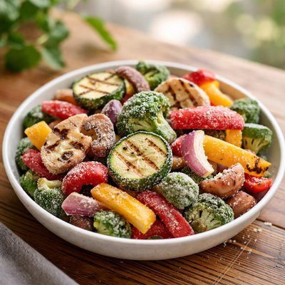 Frozen grilled vegetables