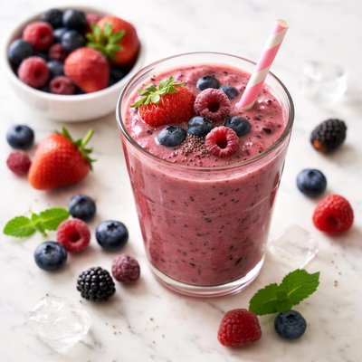 Frozen mixed berries smoothie