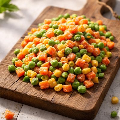 Frozen mixed corn peas carrot chips