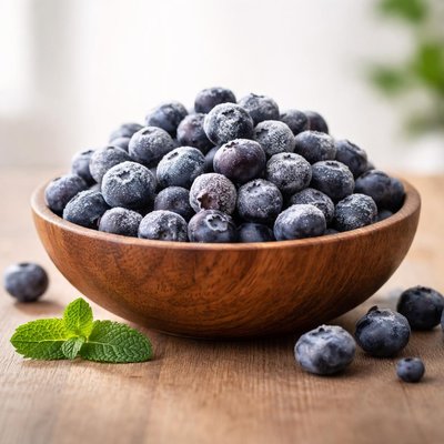 Frozen organic blueberries