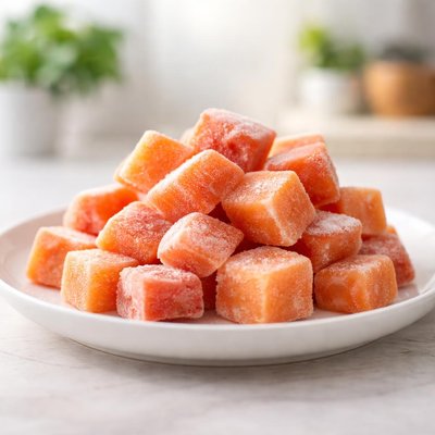 Frozen papaya chunks