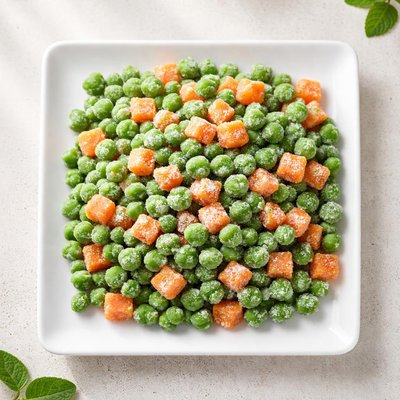 Frozen pea and carrot