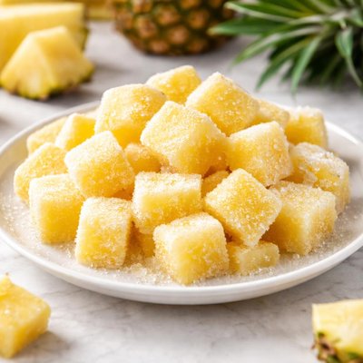 Frozen pineapple chunks