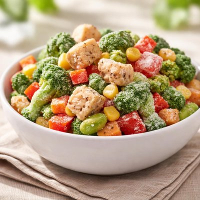 Frozen protein veggies