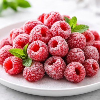 Frozen raspberry