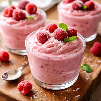 Frozen raspberry whip