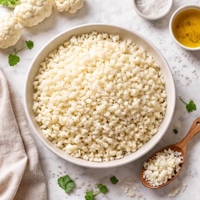 Frozen riced cauliflower