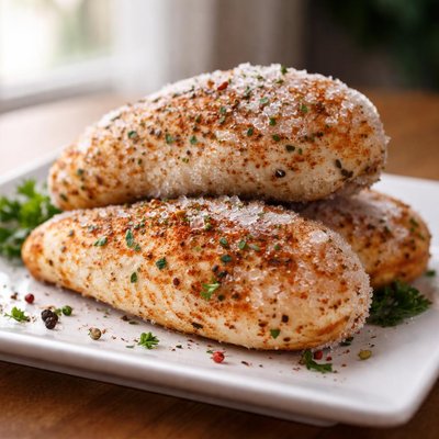 Frozen roasted chicken breast