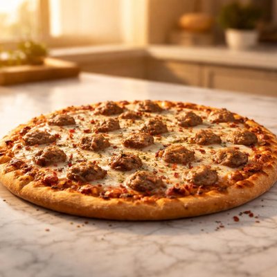 Frozen sausage pizza