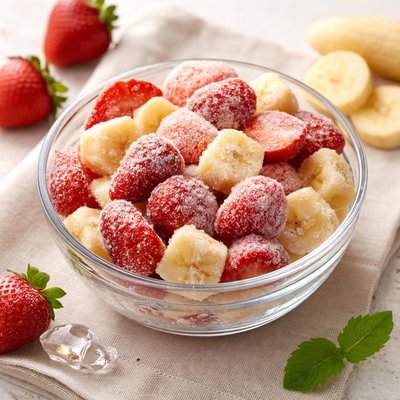 Frozen strawberry banana blend