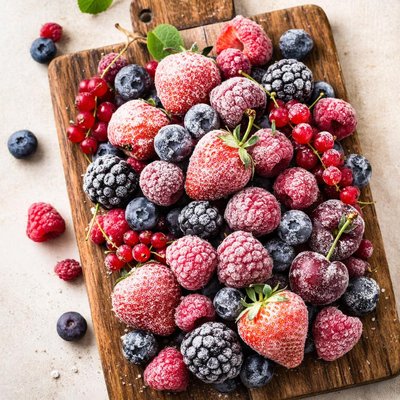 Frozen summer fruits