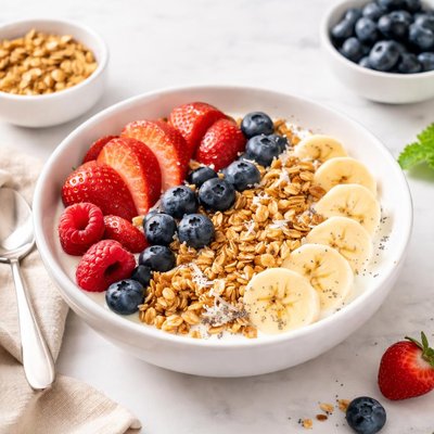 Fruit and granola bowl