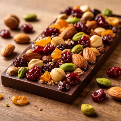 Fruit and nut chocolate bar