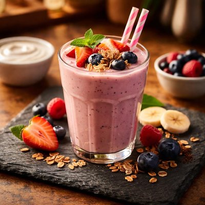 Fruit and yogurt smoothie