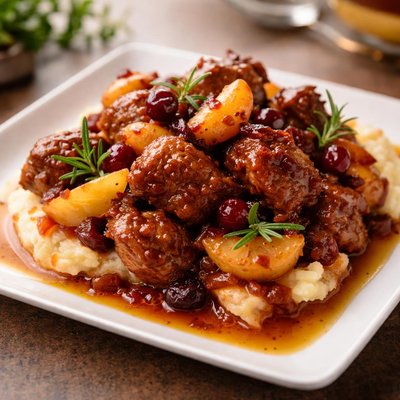 Fruit braised pork