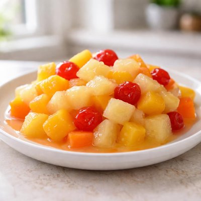 Fruit cocktail in heavy syrup