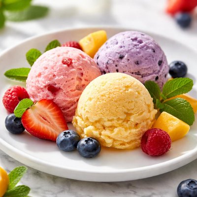 Fruit ice cream