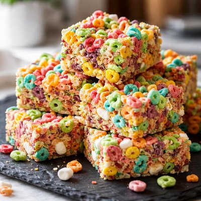 Fruit loops marshmallow treats