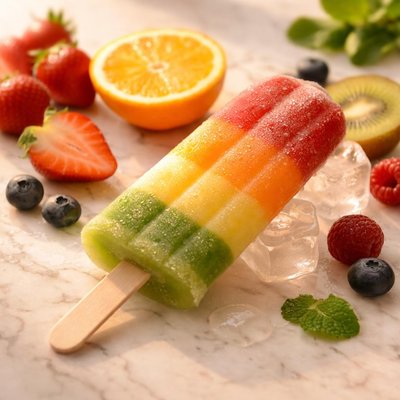 Fruit pastel ice lolly