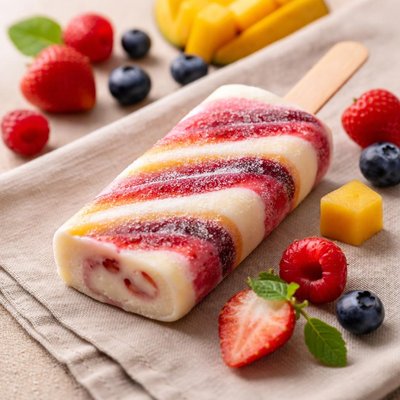 Fruit pastill ice cream