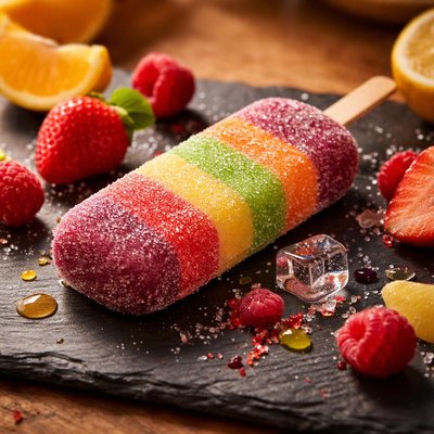 Fruit pastille ice cream